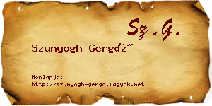 Szunyogh Gergő névjegykártya