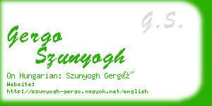 gergo szunyogh business card